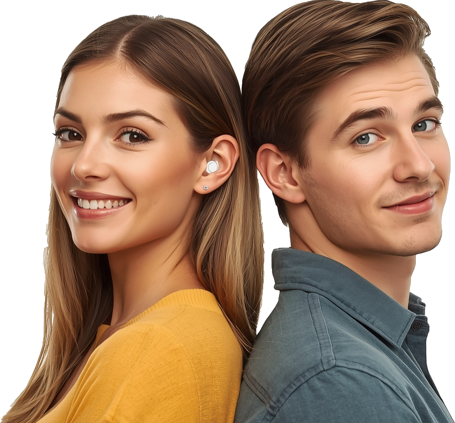 boy and girl hearing aid